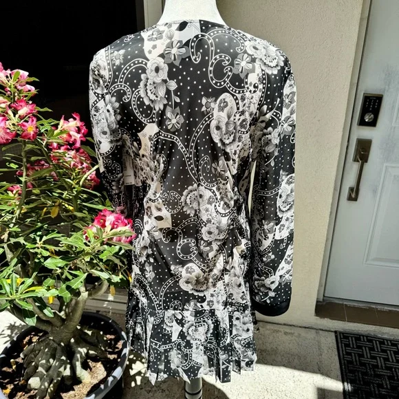BISOU BISOU. NWT. Bohemian Rhapsody 2. Dita Print. Dress/Tunic w/tassels… - Picture 3 of 11